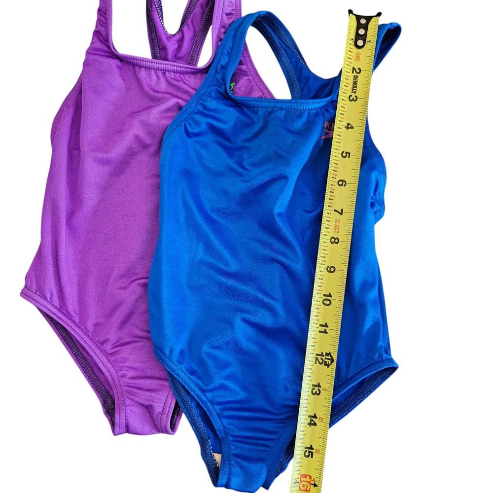 NWT 3 Speedo Girls Swimsuits Size 4 One Piece Two Piece Y2K Vintage Deadstock - Picture 6 of 13